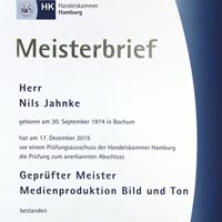 Nils Jahnke Meisterbrief